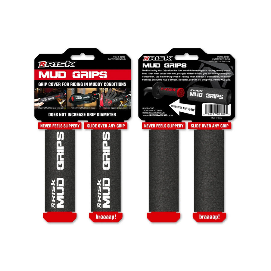 Risk Racing Mud Grips - Grip Covers for Riding in the Mud - Wadamart