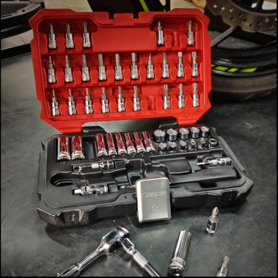 Boxo Tools 52pcs 1/4" Dr. 6PT Socket & Bits Set Original