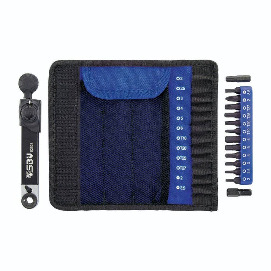 SBV TOOLS 1/4" BITS TORQUE RATCHET SET 15 PCS ORIGINAL - Wadamart