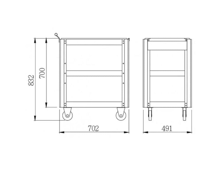 3 Tray Service Cart - Wadamart