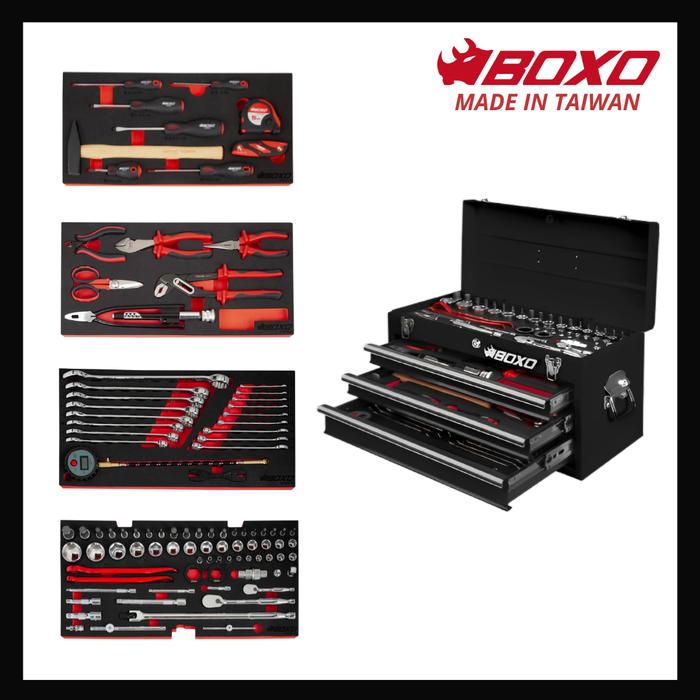 3 Drawer Handcarry Box With 103 Piece Metric Moto