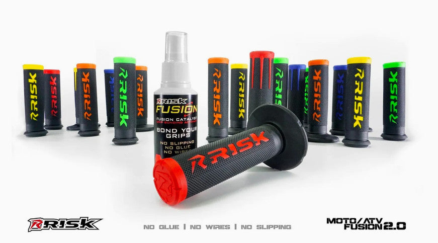 Risk Racing FUSION 2.0 Motocross Grips with Fusion Bonding System Original - Wadamart