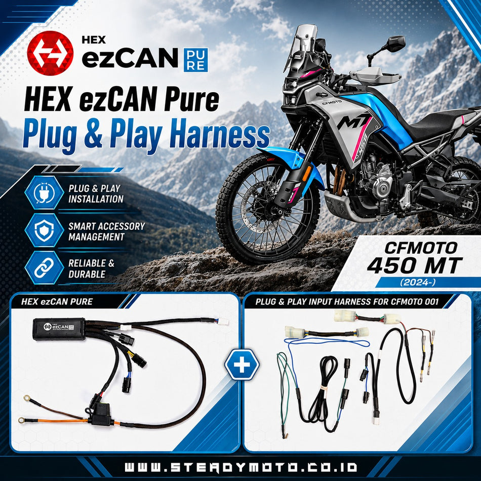 HEX ezCAN PURE Plug & Play Harness untuk CFMOTO 450 (2024-) - Wadamart