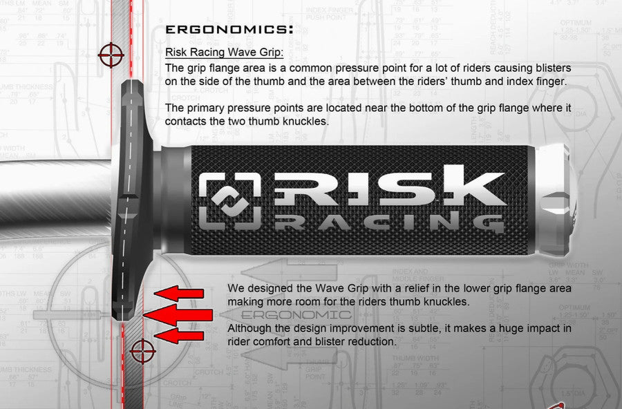 Risk Racing FUSION 2.0 Motocross Grips with Fusion Bonding System Original - Wadamart