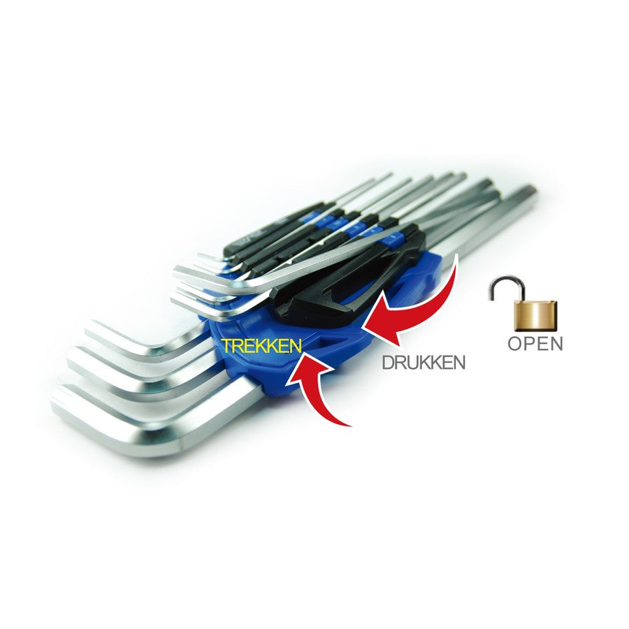 SBV Tools Extractor Hex Key Set (Extra Long) - 9 pcs Original - Wadamart