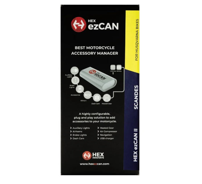 HEX ezCAN SACANDES Husqvarna Motorcycle Accessory Manager CAN Bus Controller - Wadamart