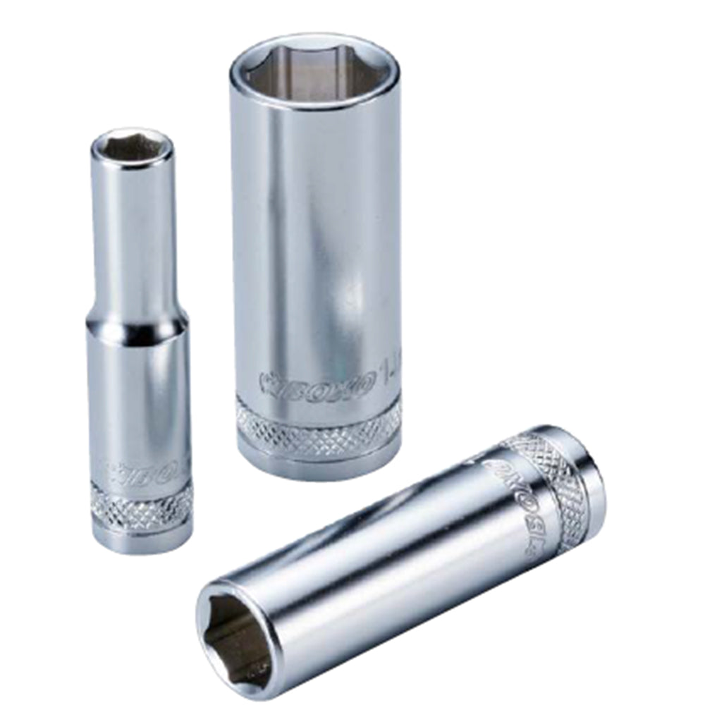 3/8" Dr. 6PT Deep Socket w/ Mirror Finish - Wadamart