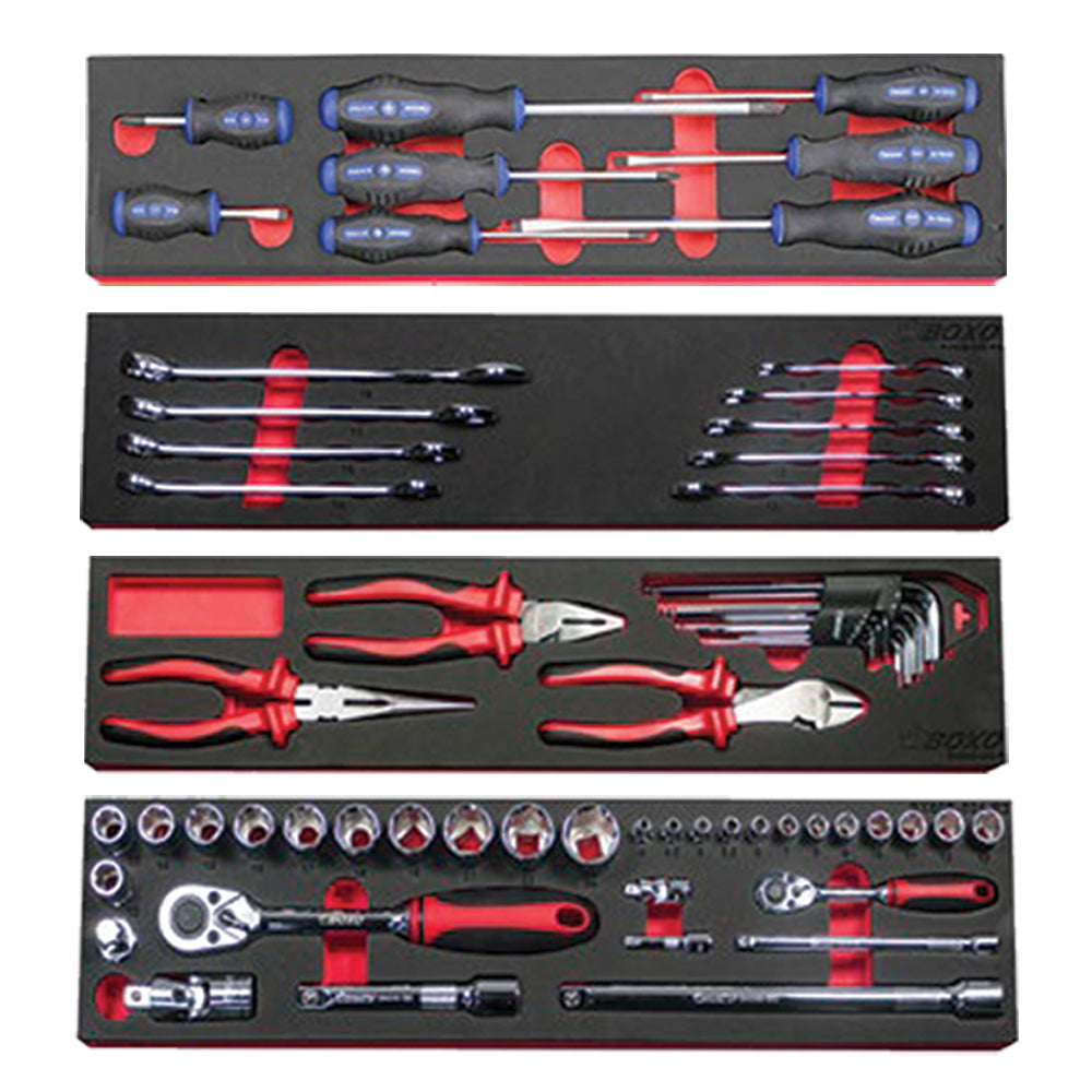 5 Tray Carry Box With 61pcs Tool Set - Wadamart