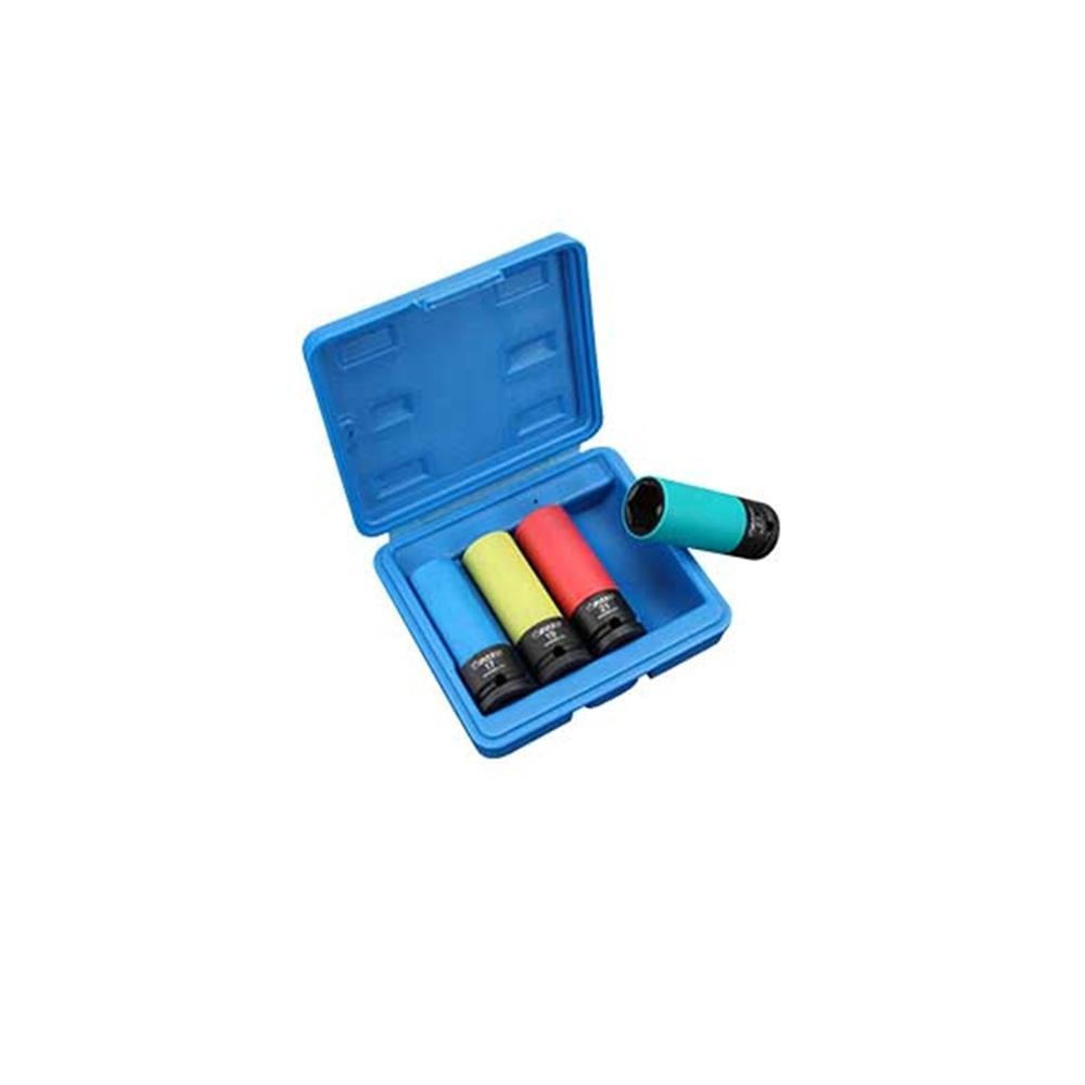 4pcs 1/2" DR x 85mm Wheel Impact Socket Set - Wadamart