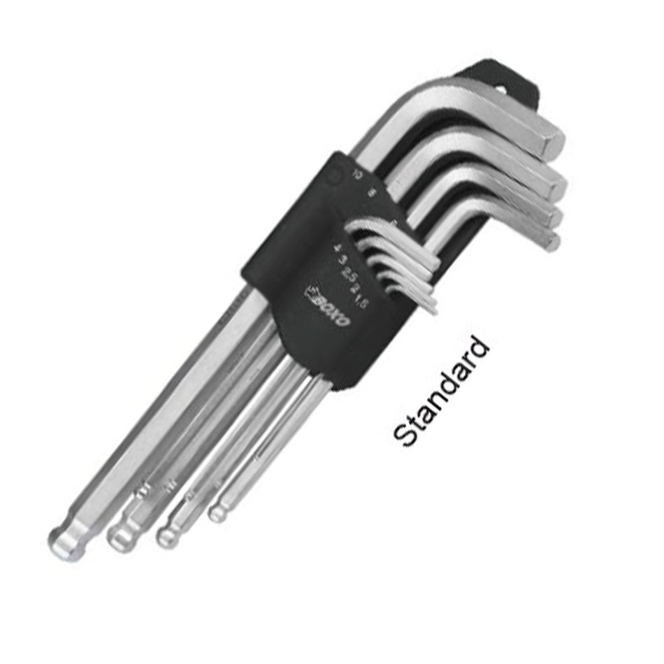 9Pcs Long Arm Ball Point Hex Key set - Wadamart