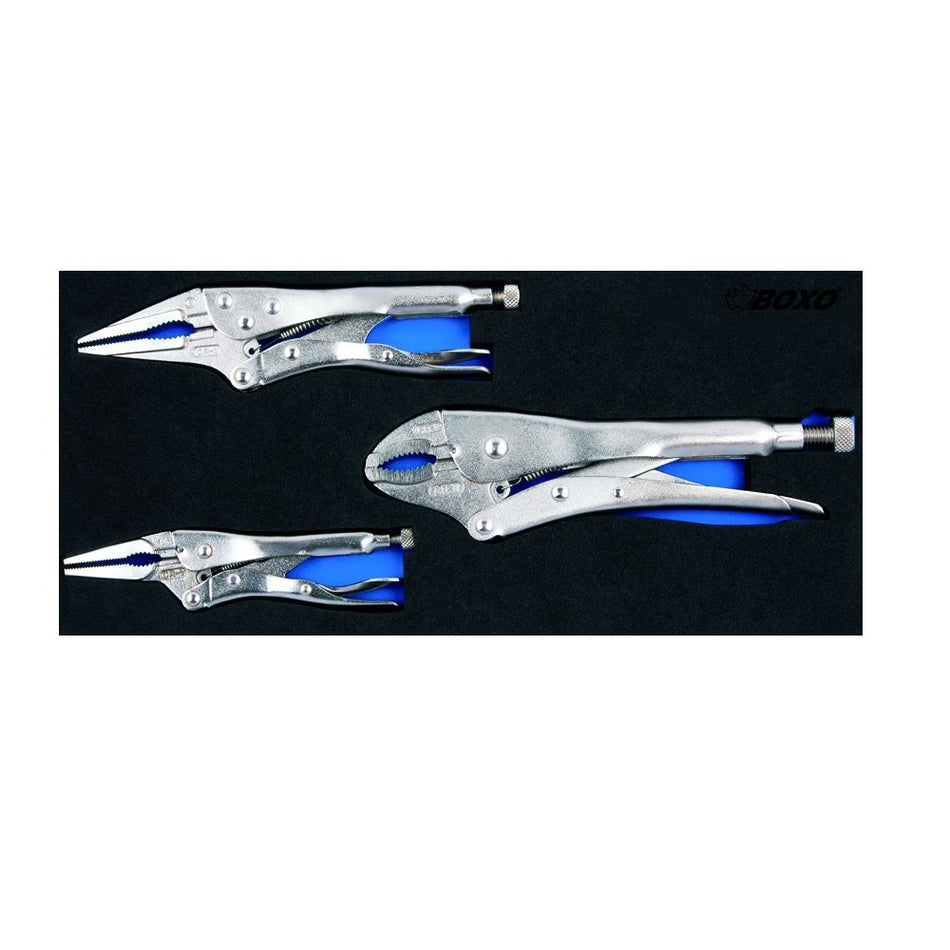 3 Pcs Locking Plier Set - Wadamart